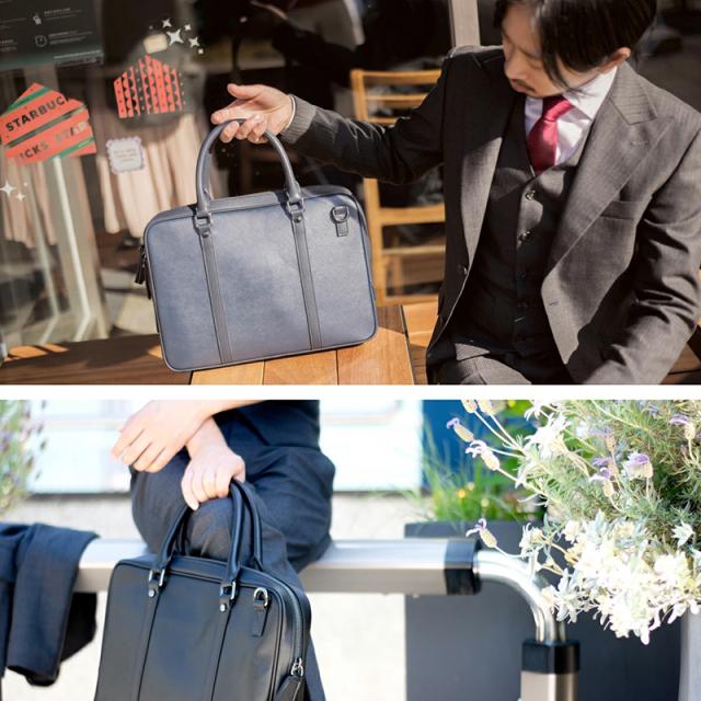 【Ponta通行手形押さえる1,500円OFF引き換え証】【18,000円→16,500円】DomTeporna Italy パウダーコンパクトな牛皮商行為御徒面子 A4大きさ メンズ ブリーフ入れもの 本革 牛皮 サフィアーノレザー 軽さ 書きもの マイコン 嚢 かばん 鞄  父の日