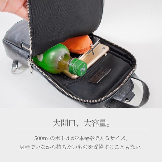 【PontaパスOFFクーポン】【11,→11,】Dom Teporna Italy ボディバッグ 全面イタリアンレザー 背面ポケット 財布機能付き 本革 ショルダーバッグ メッセンジャーバッグ 大容量 斜めがけ_8