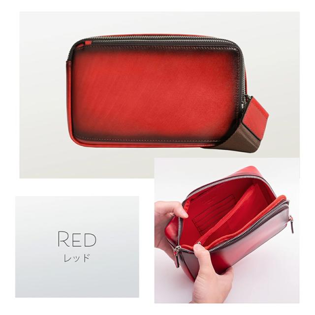 【限定2,000円OFFクーポン】【11,800円→9,800円】Dom Teporna Italy ボディバッグ イタリアンレザー 財布機能付き 2way クラッチバッグ 持ち手付き 牛革 ショルダーバッグ レザー メンズ 斜めがけ 横型 軽量 大容量 L字ファスナー BF限定2,OFF】【11,→9,】Dom Teporna Italy ボディバッグ イタリアン