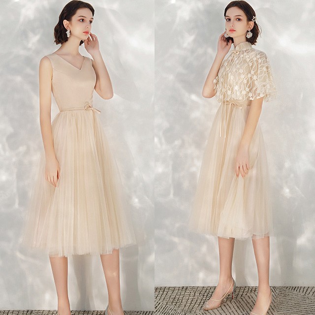 送料込み ドレスワンピース 結婚式 パーティー カジュアルウェディング 春夏 秋 膝丈 お呼ばれ サッシュ ボレロ リボン ピンク 袖ありの通販はau Pay マーケット Moss Moss