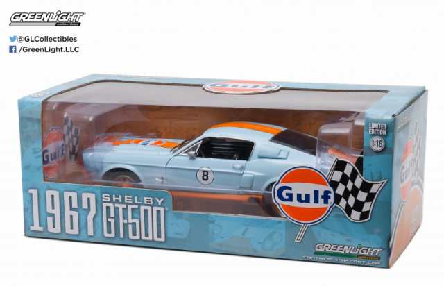GREENLIGHT 1/18 1967 シェルビー GT500 ガルフオイル (ライトブルー 