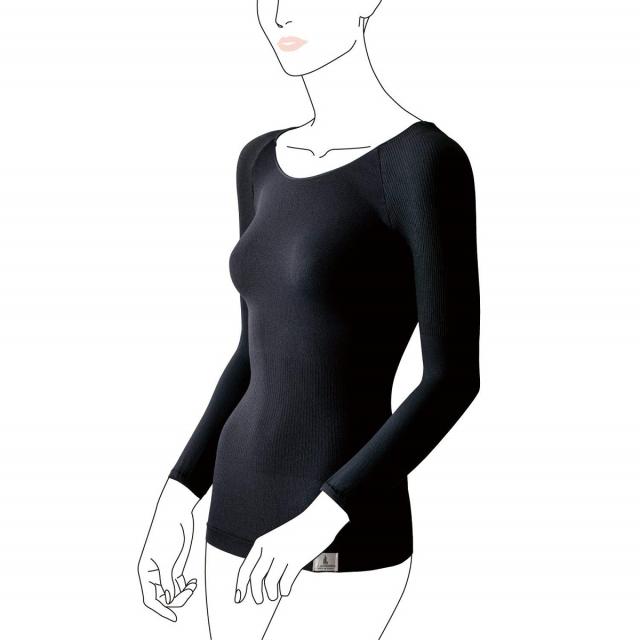 あったか インナー レディース ラウンドネック 7分袖 日本製 ストッキングインナー ブラック ベージュ M L L Llサイズ 薄い 軽い 暖かい の通販はau Pay マーケット 日本製インナーのマリイクラブ