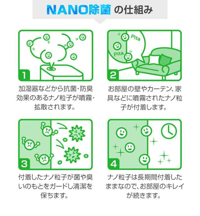 加湿器 除菌液 除菌剤 空気清浄機 アロマディフューザー アロマオイル 消臭 ウイルス除去 日本製 無香料 赤ちゃん ペット Nano除菌 プラの通販はau Pay マーケット ココロミクラブ