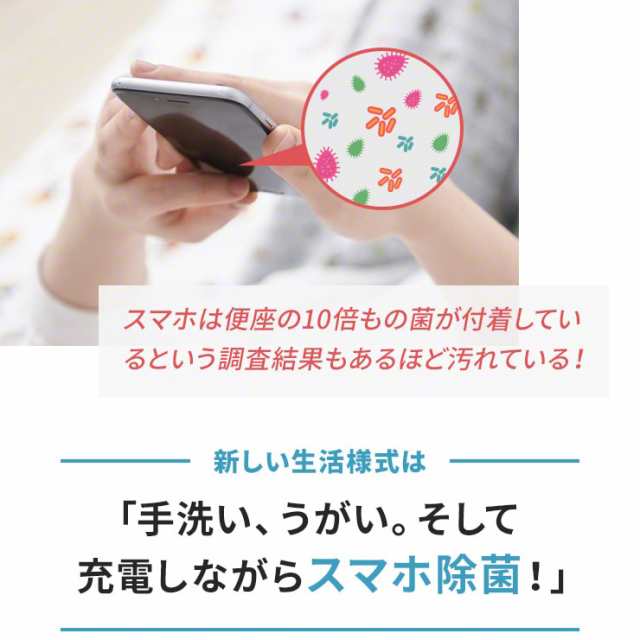 スマホ Uv 除菌 除菌ケース ボックス Uvライト スマホ マスク ケース 携帯 紫外線 スマートフォン 除菌器 眼鏡 腕時計 イヤホン ワイヤレの通販はau Pay マーケット ココロミクラブ