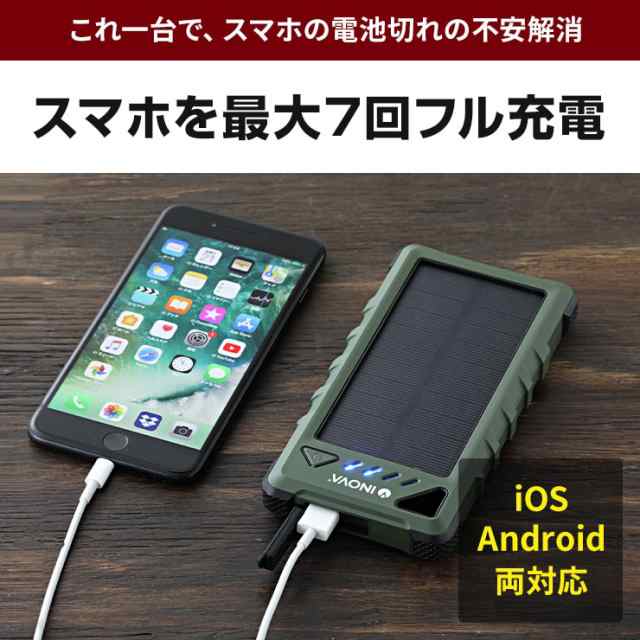 防災セット 防水 防塵 耐衝撃 モバイルバッテリー ソーラー 充電器 防災グッズ スマホ充電器 充電池充電器 単3 単4充電池 避難セット 避の通販はau Pay マーケット ココロミクラブ