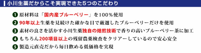 ポスト投函便送料無料】小川生薬 ブルーベリー茶（葉・軸） 2g×20袋の通販はau PAY マーケット - 株式会社 小川生薬