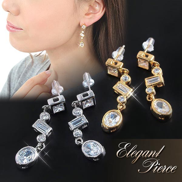 揺れるピアス レディース 幾何学 おしゃれ アクセサリー ピアス パーティー お呼ばれ 大人っぽい ゴールド シルバー チタンポスト メールの通販はau Pay マーケット アクセサリーショップバルザス