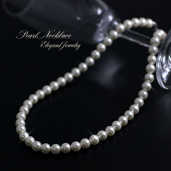 パールネックレス フォーマル 40cm 8mm パール 日本製 人工真珠