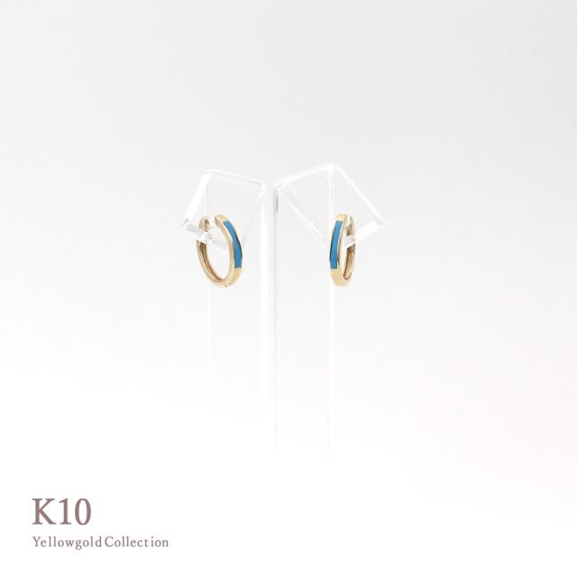 フープピアス ゴールド ターコイズ トルコ石 天然石 10金 K10 イエローゴールド 10K シンプル おしゃれ 宝石 プレゼント 記念日 贈り物 人気 レディース 個性的 フープ ピアス リングピアス 小ぶり 小さめ 華奢 ブルー 水色 宝石 12月 誕生石 本物 彼女 誕生日プレゼント_8
