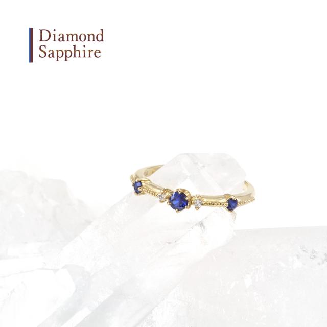 リング K18 ダイヤモンド0.26ct 4連風 11号 リング K18 ダイヤモンド