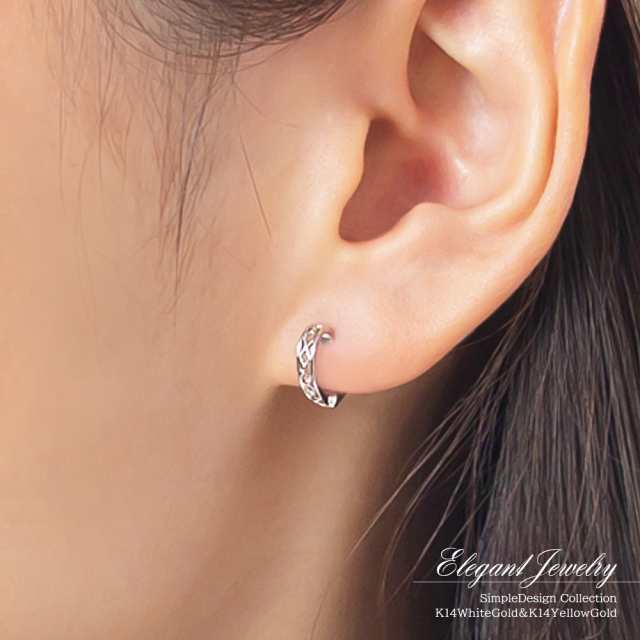 プラチナ中折れ式ダイヤモンドフープピアス(ダイヤ0.32ct)(13mm)(sb0055pt)