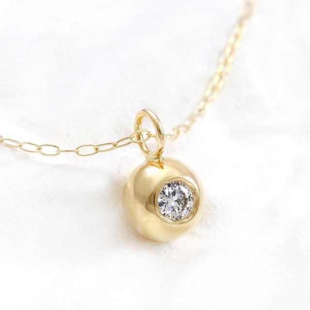 18金 ネックレス ダイヤモンド 18k ダイヤ K18 レディース シンプル プレゼント 一粒 ボール ジュエリー アクセサリー イエローゴールド ホワイトゴールド ピンクゴールド 丸玉 一粒ダイヤモンド 宝石 誕生日 贈り物 女性 彼女 嫁 4月 誕生石 本物 母の日 ギフト 2026_8