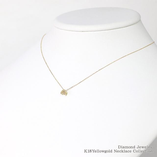 18金ネックレス ダイヤモンド ネックレス k18 ゆれる ダンシングストーン ダイヤ K18YG 18k プレゼント 18金 月 三日月 ゴールド ペンダント 誕生日プレゼント 記念日 誕生日 ギフト 贈り物 女性 彼女 妻 20代 30代 40代 ダイアモンド_11