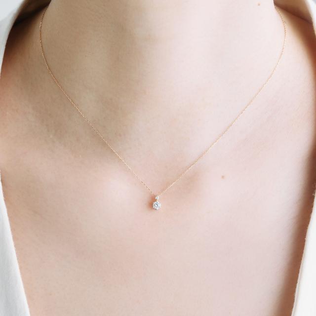 18金 ダイヤモンドネックレス k18 シンプル 18k ダイヤモンド 