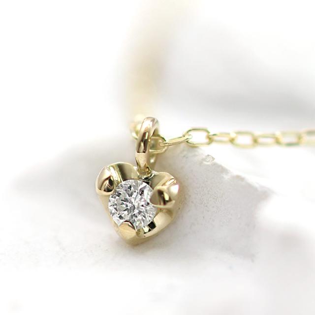 10K ダイヤモンド ネックレス WEB限定】K10 ピンクゴールド