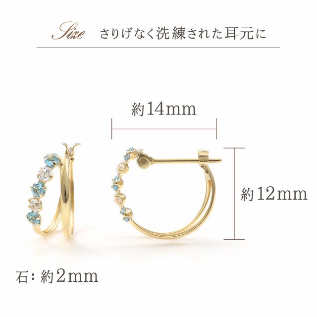 18k ピアス 18金 フープピアスk18　人気　ジルコニア 新品ピアス