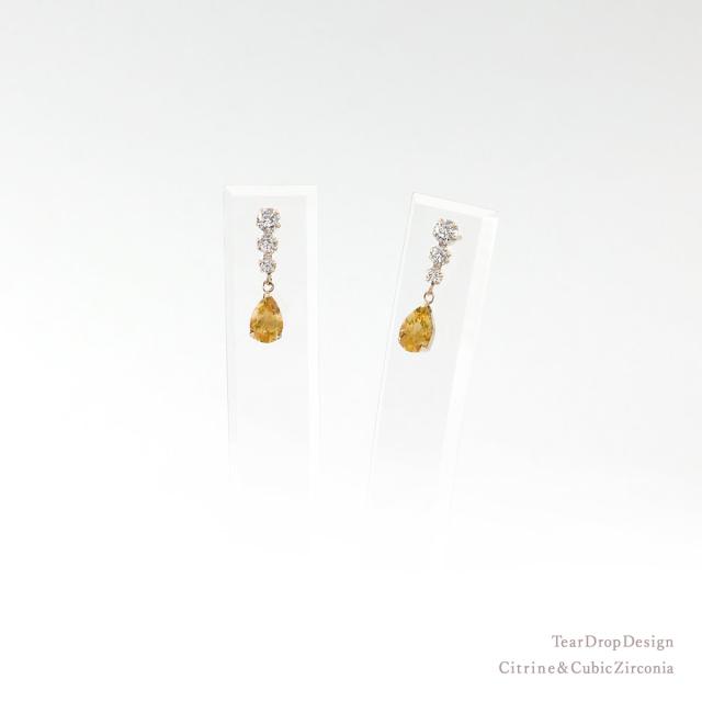 シトリンピアス おしゃれ プレゼント 天然石 10金 アクセサリー イエローゴールド 10K K10 揺れる シトリン ピアス キラキラ パーティー 耳飾り 誕生日 記念日 雫形 雫型 ティアドロップ 女性 嫁 彼女 本物 30代 40代 50代 11月 誕生石 黄水晶 オレンジ 誕生日プレゼント_8