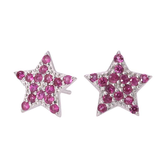 ピアス レディース 18金 スター 星 モチーフ ルビー エメラルド サファイア K18 ホワイトゴールド 18k 可愛い 星 レディース アクセサリの通販はau Pay マーケット アクセサリーショップバルザス