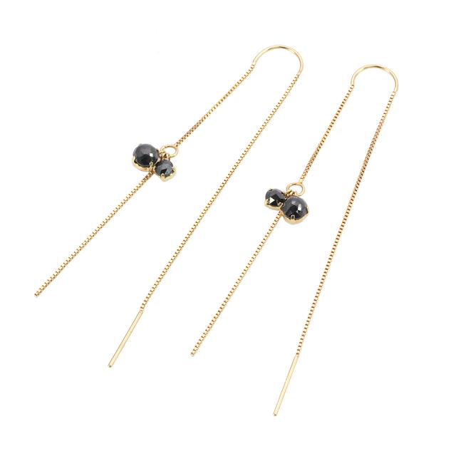 CASUMINE✳︎★キャスミン★K18WG★ブラックダイヤ★ピアス★ CASUMINE✳︎☆キャスミン☆K18WG☆ブラックダイヤ☆ピアス☆