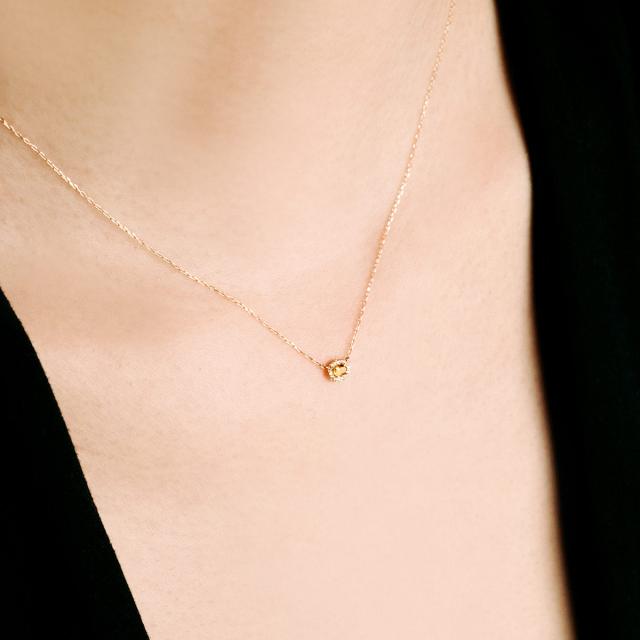 シトリンネックレス ダイヤモンド 18金 イエローゴールド シンプル 小振り おしゃれ 18K K18 ネックレス プレゼント 記念日 お祝い ギフト 誕生日 小さめ 小ぶり 上品 華奢 11月 4月 誕生石 黄色 オレンジ 女性 友達 嫁 娘 彼女 宝石 本物 母の日 ギフト 2026_4