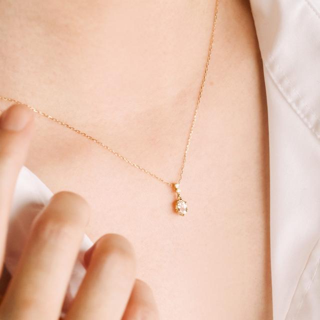 モルガナイト ネックレス ダイヤモンド 18金 ゴールド ペンダント おしゃれ 可愛い 宝石 18K K18 アクセサリー プレゼント 結婚記念日 誕生日ギフト お祝い 本物 レディース 彼女 嫁 娘 女性 天然石 ピンク色 4月 誕生石 K18YG 誕生日プレゼント 長め 大きいサイズ_3