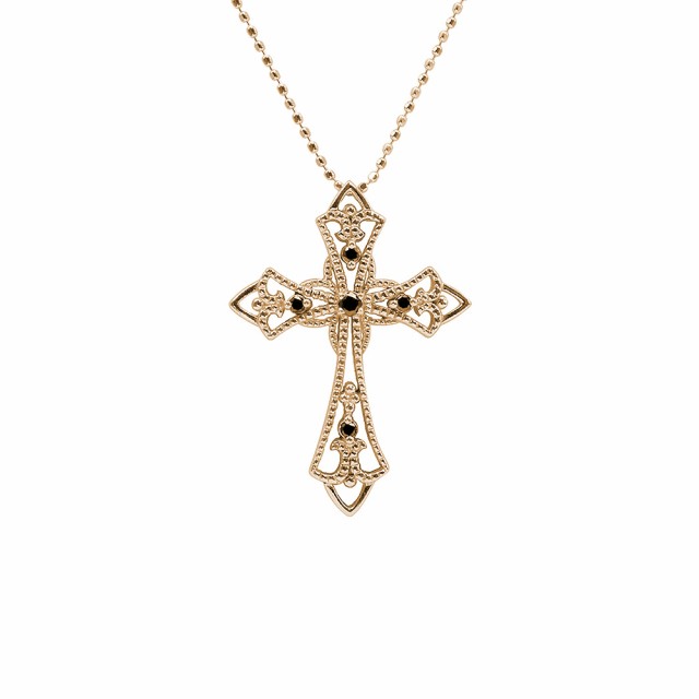 十字架 ネックレス レディース クロス ダイヤモンド ペンダント