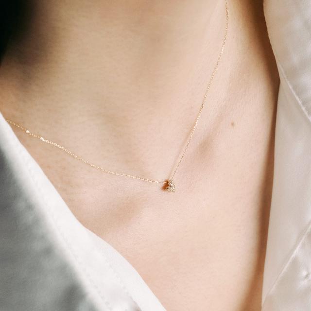★美品 ダイヤハートネックレス★ ハート ネックレス ハートネックレス ダイヤネックレス