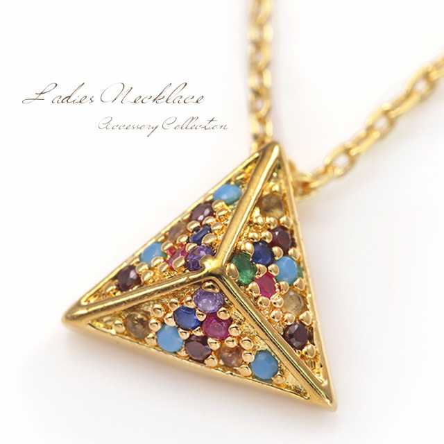 BFF ブランド トライアングルネックレス ゴールド 18K GP gold