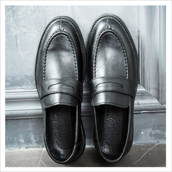 4 5cm 身長up メンズ ローファー レザー 本革 カジュアルシューズ ブラック ラバーソールの通販はau Pay マーケット シューライン Au Pay マーケット店