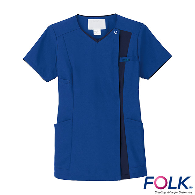 フォーク　レディスジップスクラブ　7023SC　ロイヤルブルー×ダークネイビー【レディーススクラブ】の通販は 6,270円