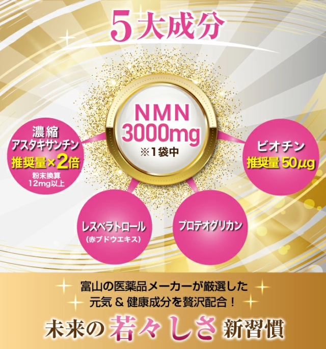 NMN サプリ エヌエムエヌ サプリメント 《3つ同時購入でもう1つ無料