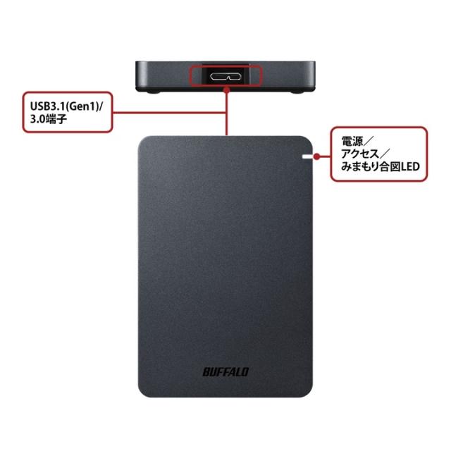 ☆バッファロー ポータブルHDD HD-PGF4.0U3-GBKA [ブラック 容量 ☆バッファロー ポータブルHDD HD-PGF4.0U3-GBKA [ブラック 容量