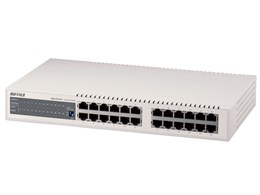 ★バッファロー 全ポートGiga対応スイッチングハブ LSW5-GT-24NSR [ホワイト]の通販は