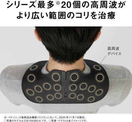 ★Panasonic / パナソニック 高周波治療器 コリコランワイド３Ｄ（肩専用）コリコランワイド3D EW-RA560-H [グレージュ]_2