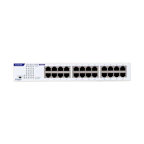 ★エレコム Giga対応24ポートスイッチ(金属筐体 電源内蔵) EHC-BG01-24MW [ホワイト]_1