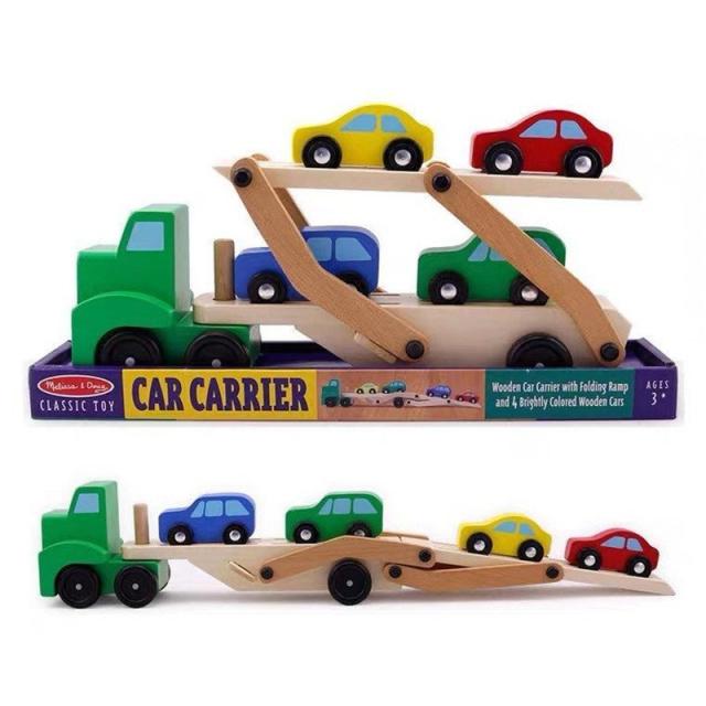 おもちゃ 車 トレーラー トラック ミニカー 木製 知育玩具 幼児 1歳半 カートランスポーター 子供 1歳 2歳 3歳 4歳 誕生日プレゼント 男の通販はau Pay マーケット アラガネ ショップ