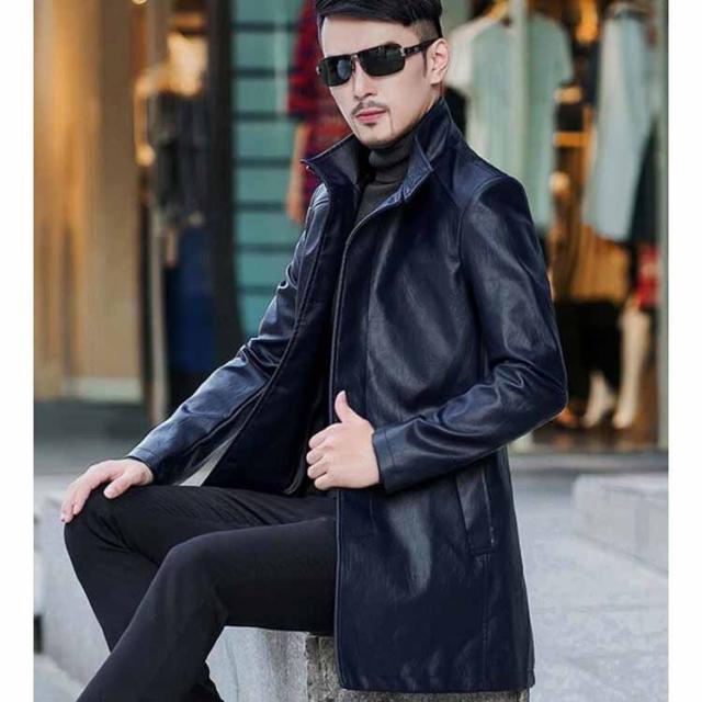 レザーコート メンズ 革ジャン 革コート 皮コート レザーハーフコート 防寒着 防寒 防風 保温 高級感 ファッション 秋 冬 男性 アウトドの通販はau Pay マーケット カスヤ売店