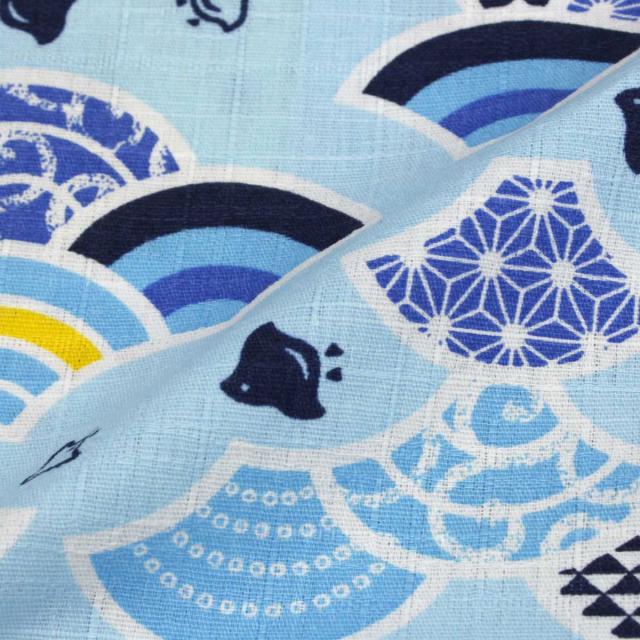 男の子 キッズ 甚平上下セット 扇 青海波柄 鳥 和柄 日本製生地 男児 子供用 甚平 サックス 100cm 110cm 1cm 130cmの通販はau Pay マーケット ピアニッシモ