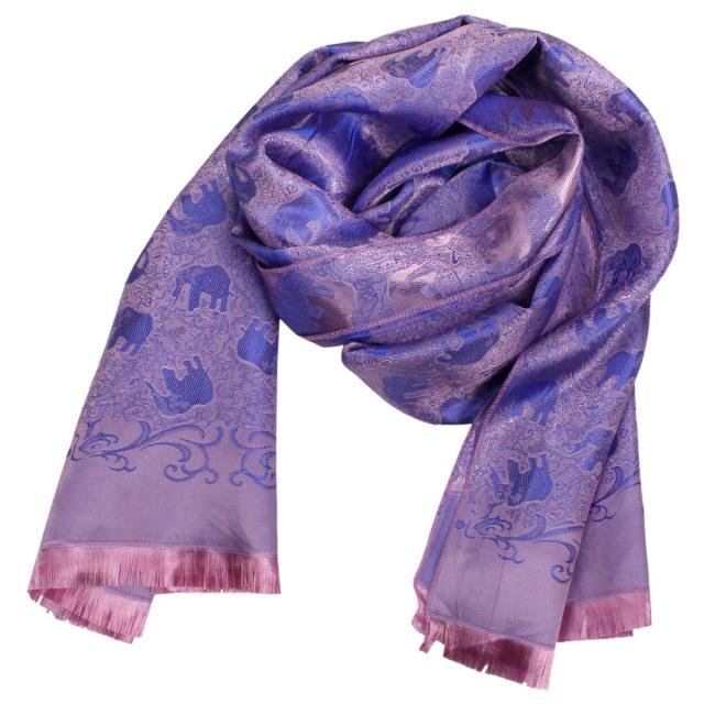 タイ 象柄 デザイン タイシルク シルク100 ストール 婦人用大判ストール 帯揚げ にも 全6色 ピンク ブルー 70x180cmの通販はau Pay マーケット ピアニッシモ