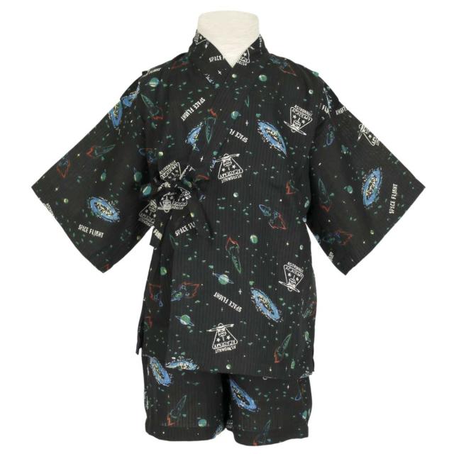 甚平 男の子 キッズ 花火 祭り 綿100 おしゃれ かっこいい 宇宙柄 甚平上下セット 浴衣 ブラック 110cm 1cm 130cmの通販はau Pay マーケット ピアニッシモ