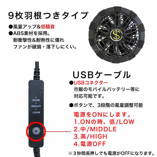 空調 ファン 空調服ファン 2個 作業服ファン 交換用 リモコンUSB