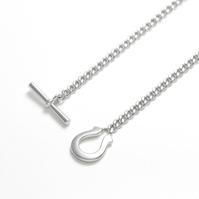 sympathy of soul シンパシーオブソウル Thin Horseshoe Toggle Bracelet - Curb シンホースシュートグルブレスレット - カーブ シルバー_2