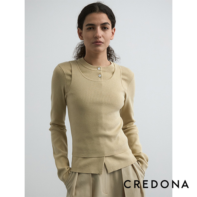 クレドナ CREDONA コットン シルク マルチニット COTTON SILK MULTI KNIT TOPS【2025 新作】