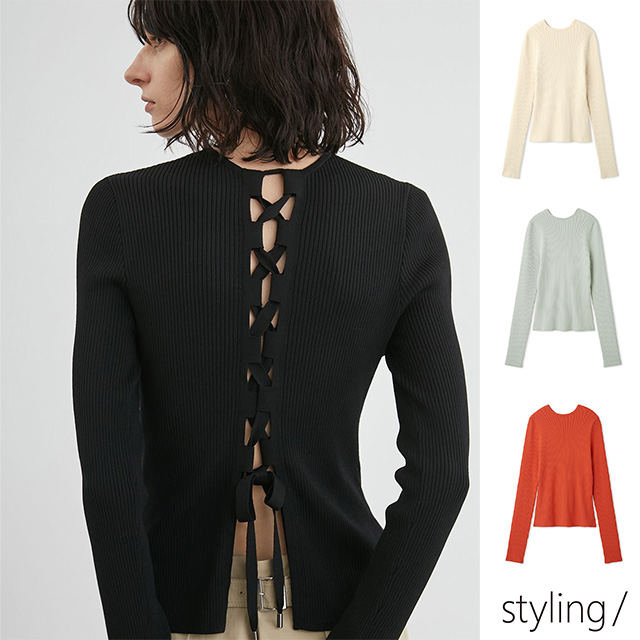 スタイリング styling/ バックレースアップニット【2025 新作】