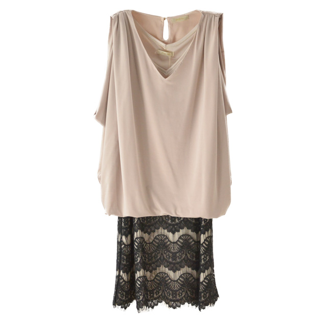 【送料無料】ドリーム レディース レースワンピース  春夏 ベージュ ノースリーブ 送料無料】ドリーム レディース レースワンピース 春夏 ベージュ