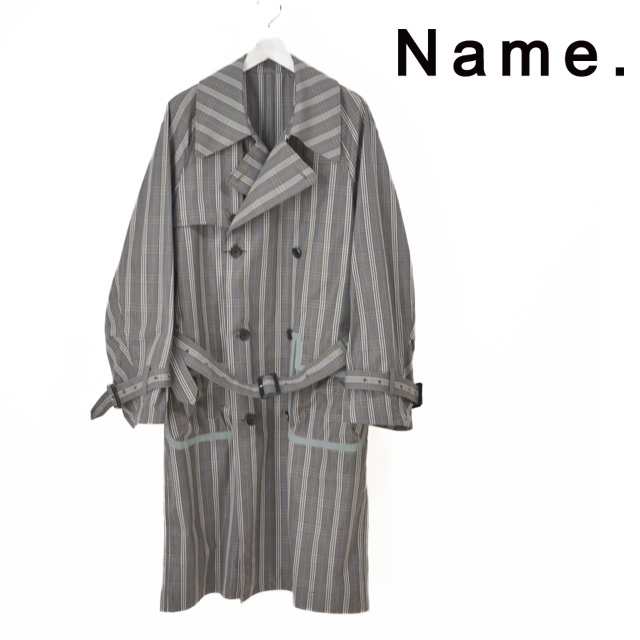 Name. ネーム チェックトレンチコート C/N PLAID TRENCH COAT ロングコート メンズ 2020 新作