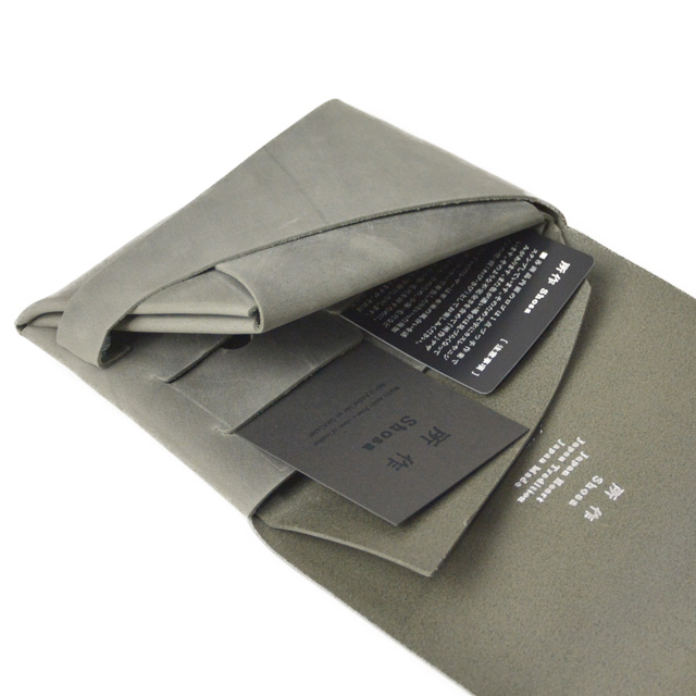 所作 財布 ストーングレー レザー ショート ウォレット サイフ  shosa No,No,Yes! プレゼント ギフト 所作 財布 ストーングレー レザー ショート ウォレット サイフ shosa