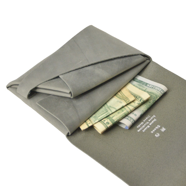 所作 財布 ストーングレー レザー ショート ウォレット サイフ shosa