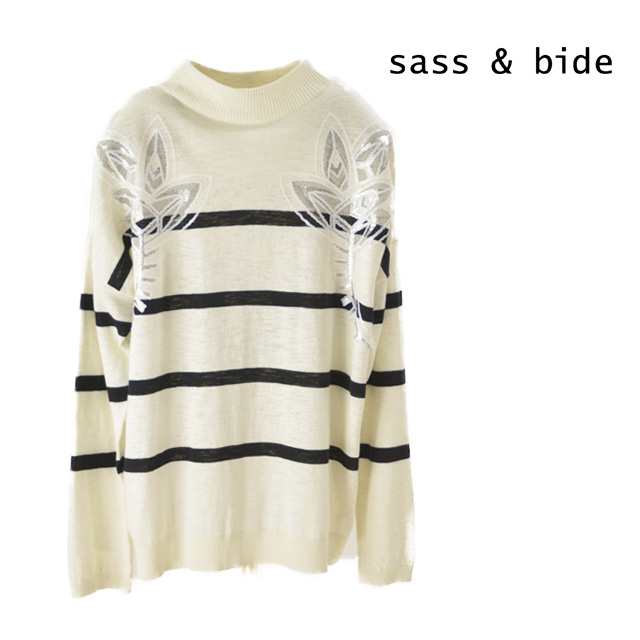 sass&bide / サス＆バイド LOVE AND LIGHT フラワースパンコールボーダーロングＴ