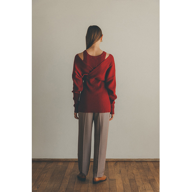 クラネ CLANE カシュクール レイヤー ニット トップス CACHE COEUR LAYER KNIT TOPS 【2021 新作】_9